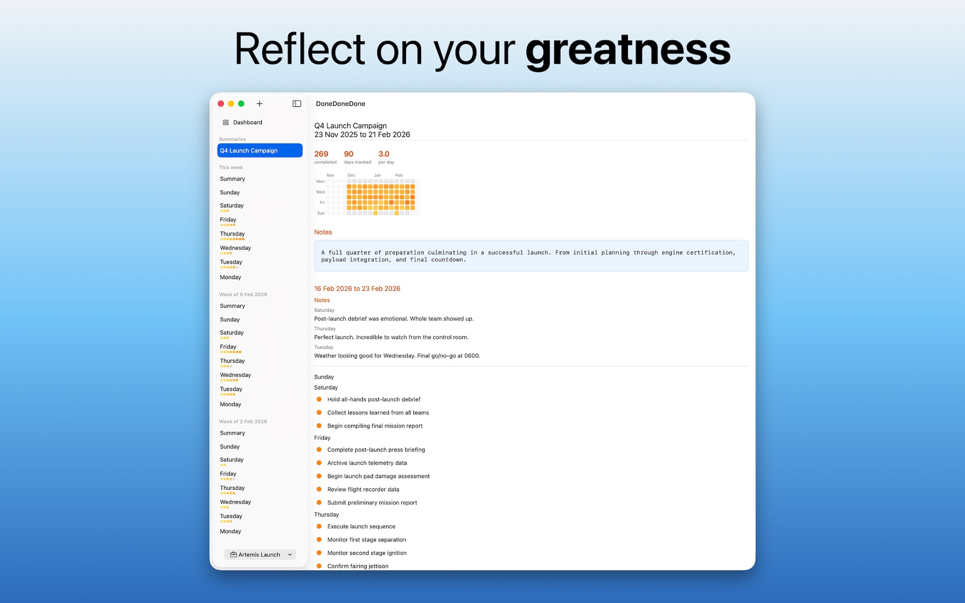 DoneDoneDone screenshot